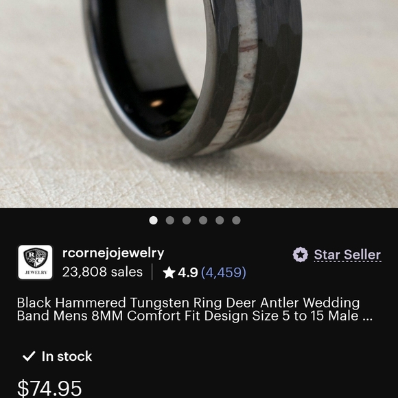 Men's Wedding Band Size 10.5 - Picture 5 of 5